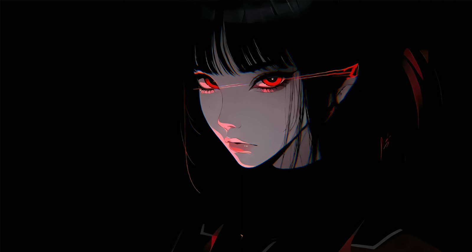 red girl wallpaper